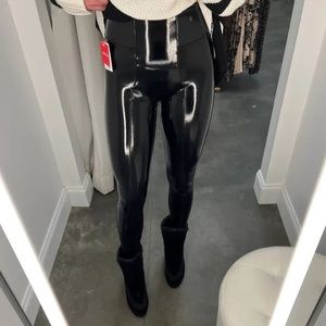 Spanx Faux Patent Leather Leggings NWT size M